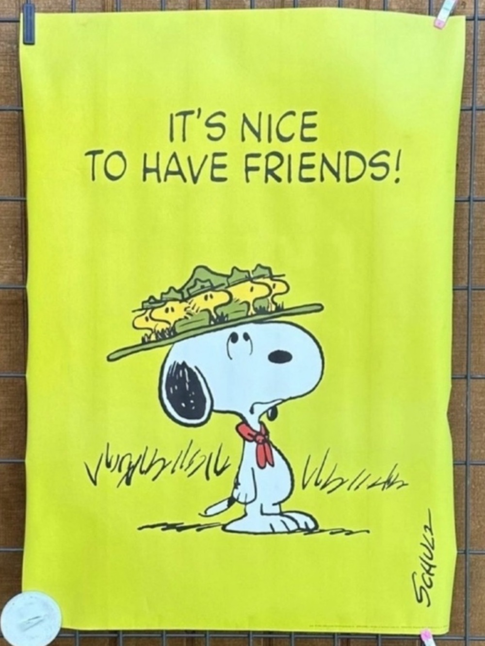 Vintage Snoopy SPRINGBOK Poster Peanuts Woodstock